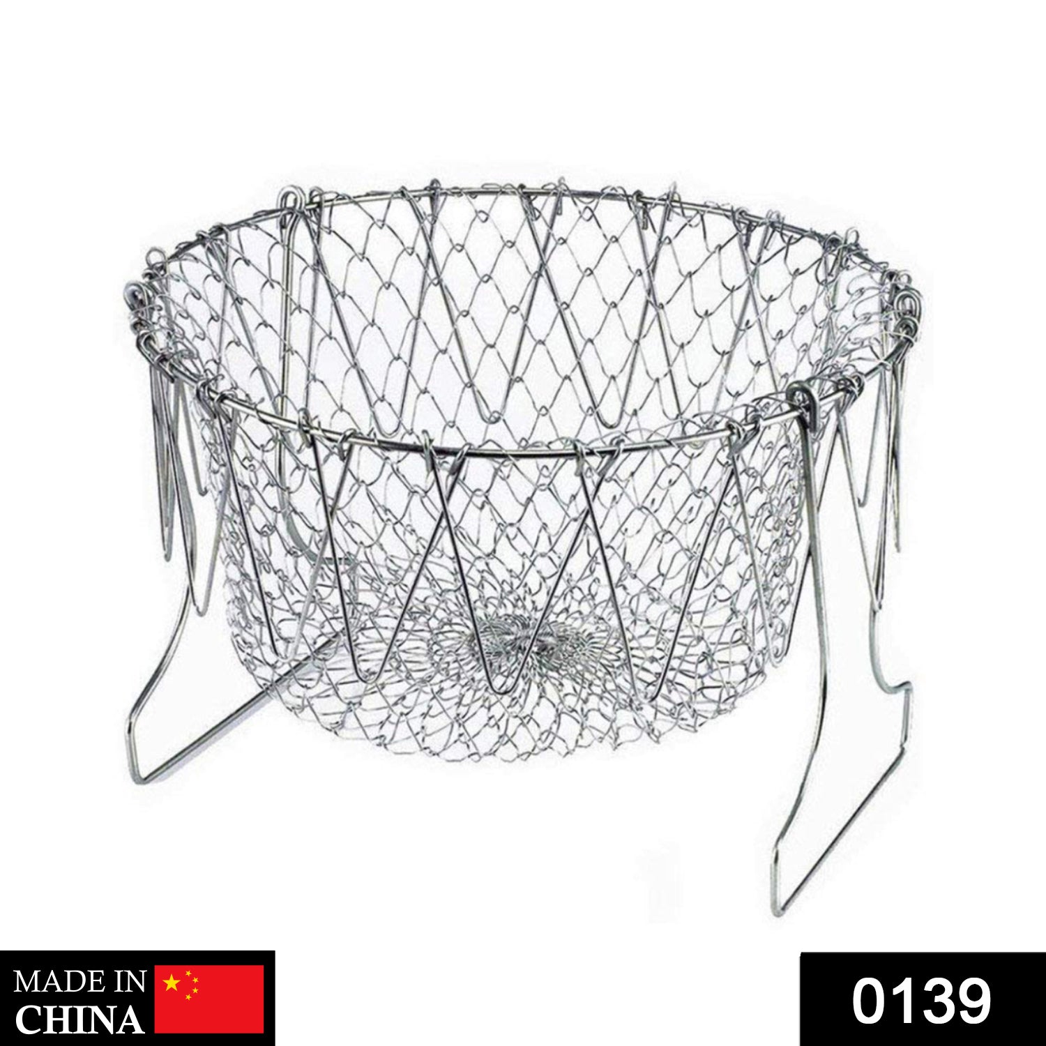 Strainer basket folded