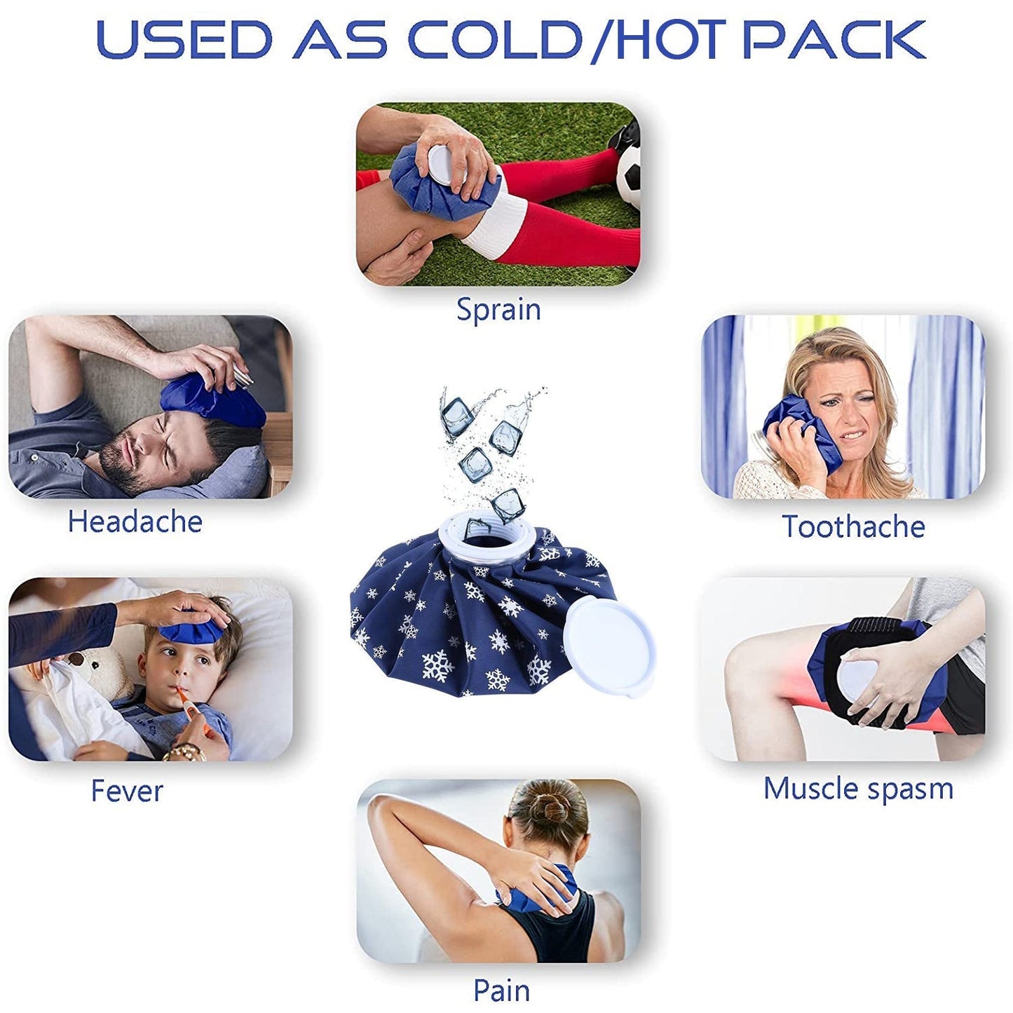 Joint pain relief ice bag with ergonomic design for effective use