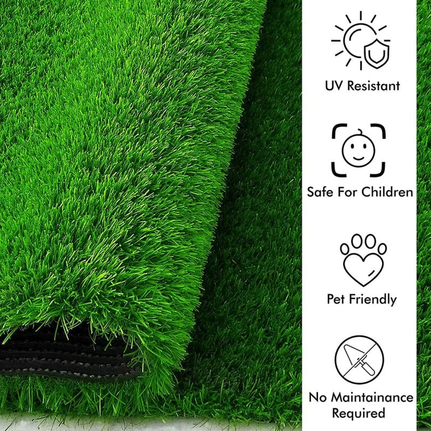 Plastic turf carpet, 58x38cm, ideal for balcony or doormat