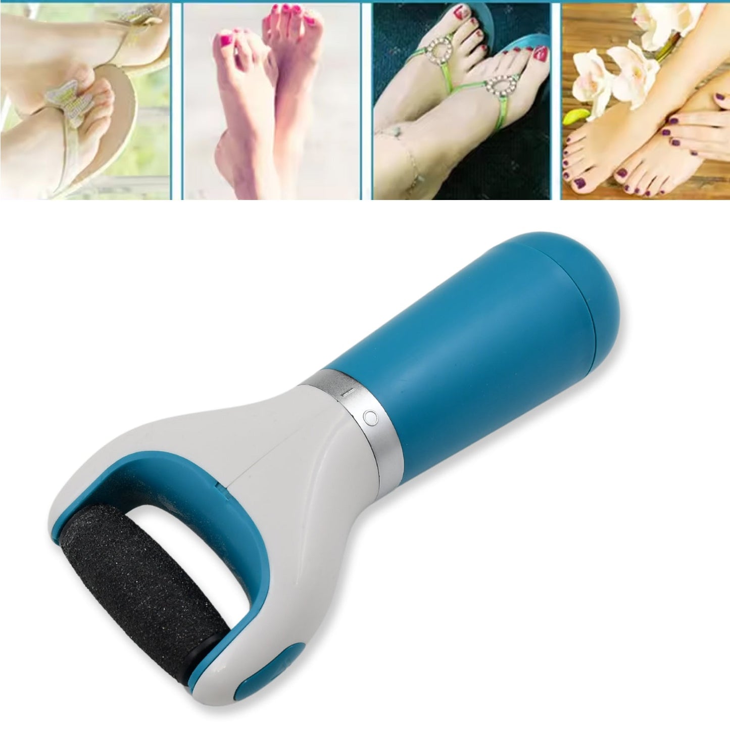 Electronic Dry Foot File, Callous Remover for Feet, Electric Foot with Roller Hard and Dead Skin- Regular Coarse, Baby smooth feet in minutes. For in home padicure foot care, Battery Powered & USB (Battery not included)