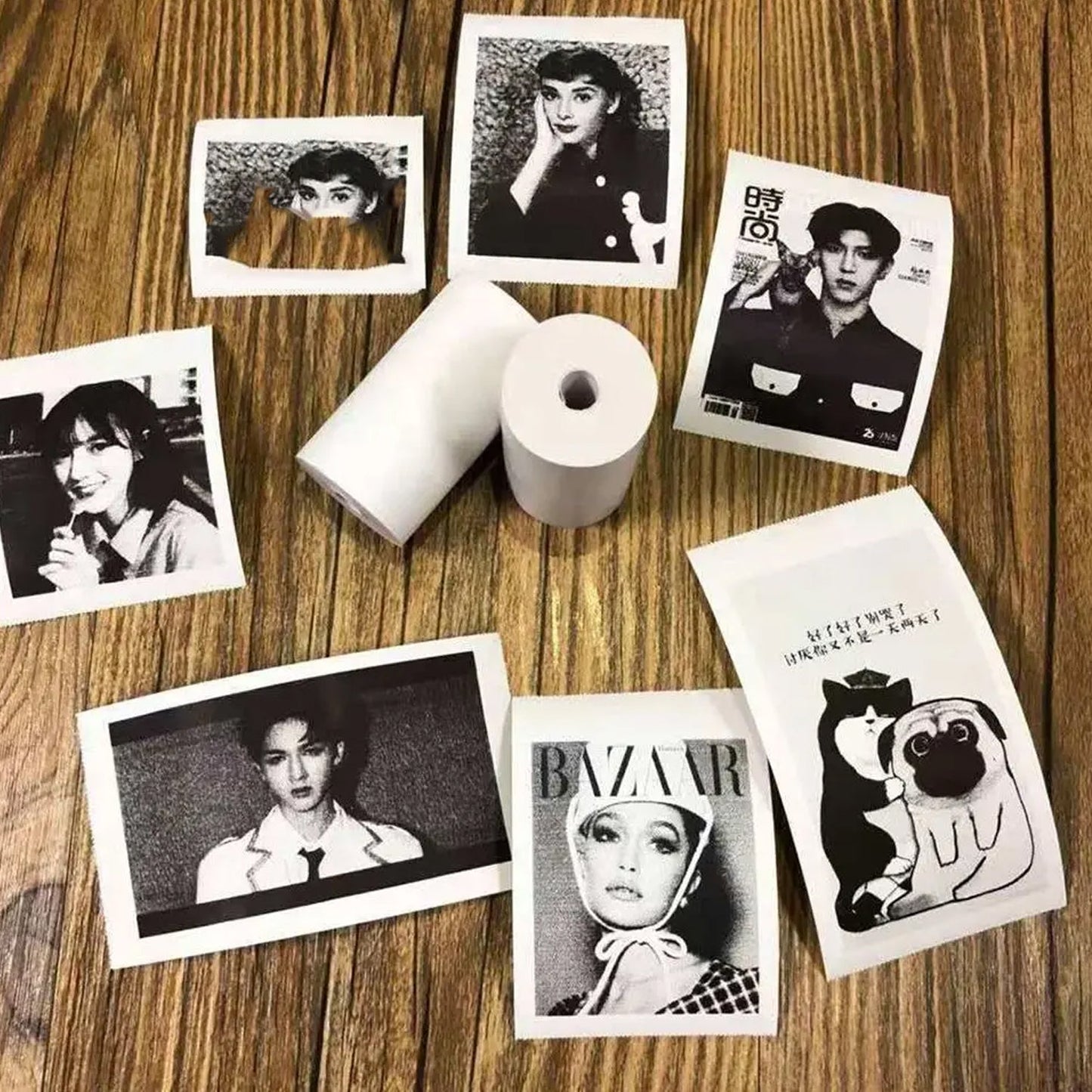 Small Thermal Printer Paper, Printing Paper Roll Aging Resistant Fast Color Rendering Portable Clear Printing for Travel (1 Pc / Printing Paper Roll )