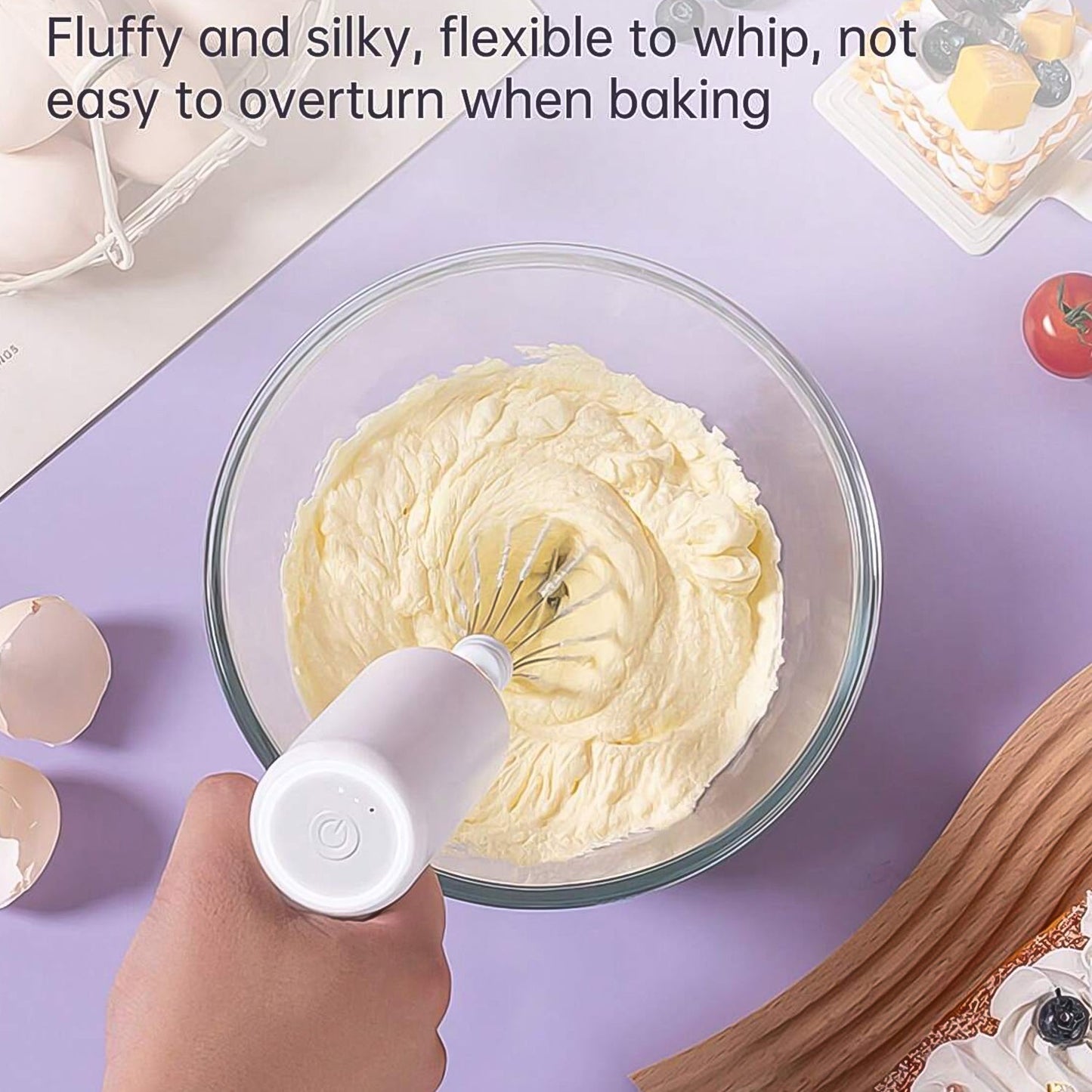 High power handheld beater, includes 2 portable whisks