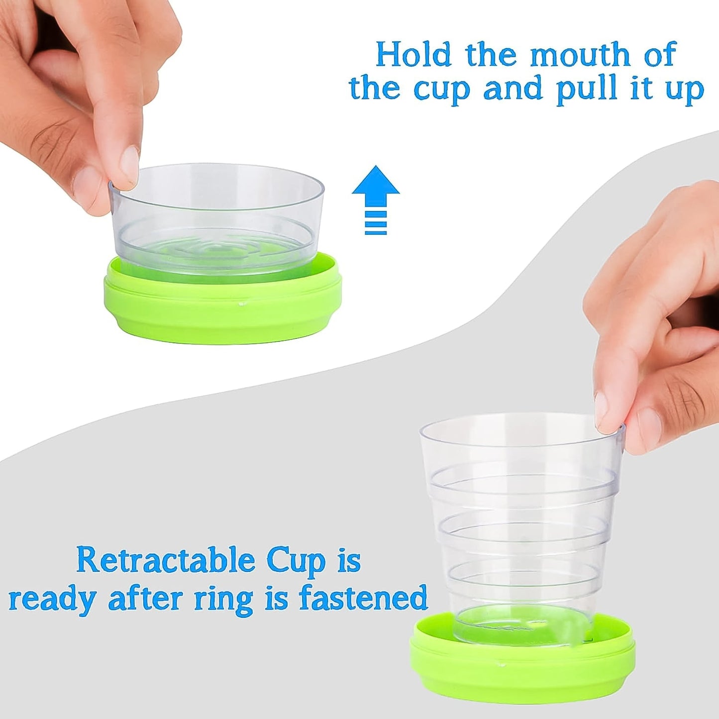 Portable Travelling Cup/Tumbler With Lid Folding / Pocket Glass for Travelling, Water Cup for Kids Walker, Folding Camping Cup with Lids Expandable Drinking Cup Folding Cup for Kids, Travel - (Pack of 1)