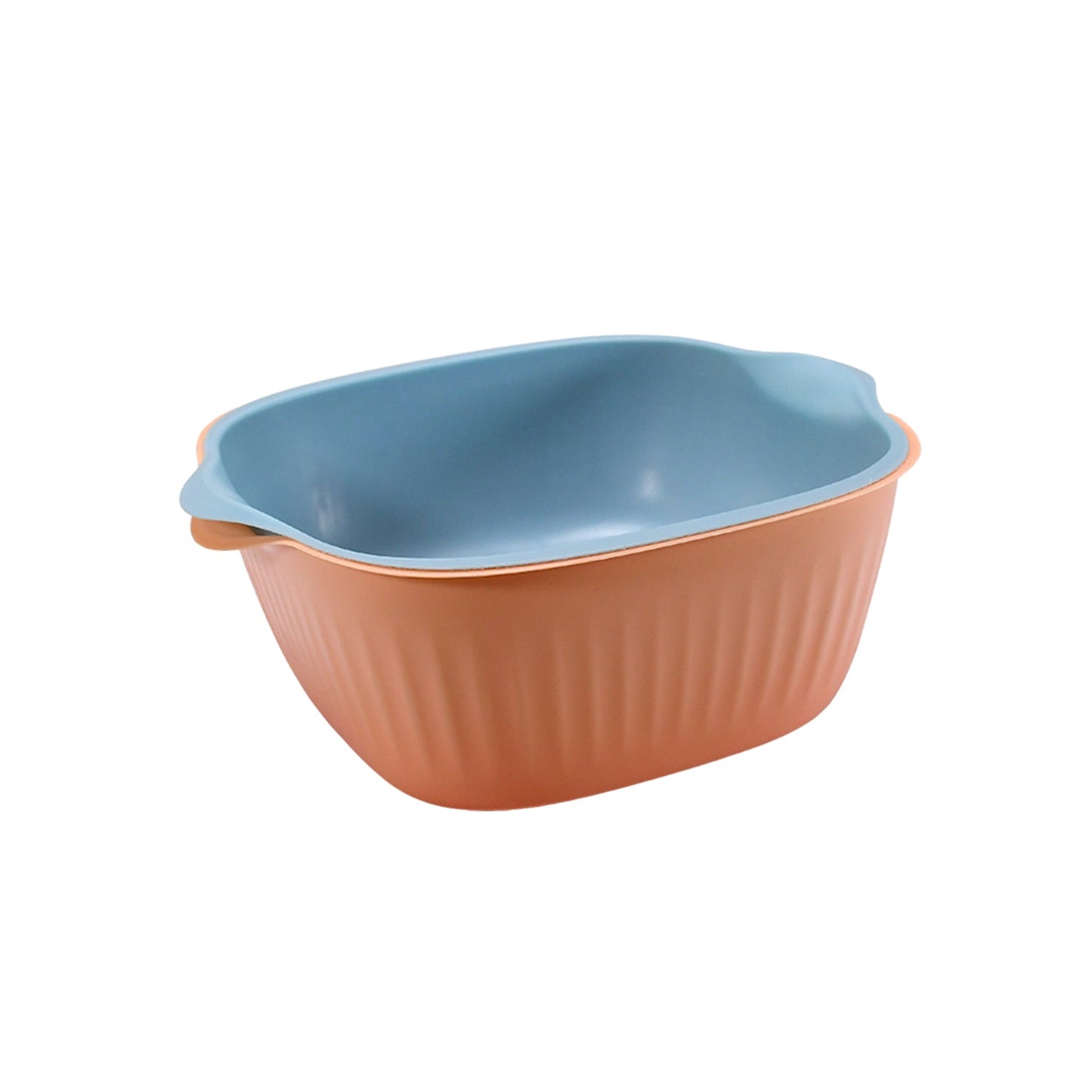 Plastic storage container with handles