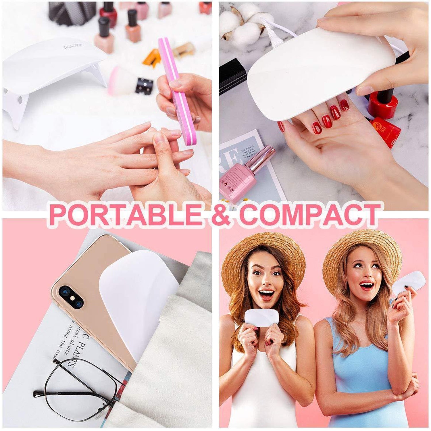 Portable nail polish drying unit.