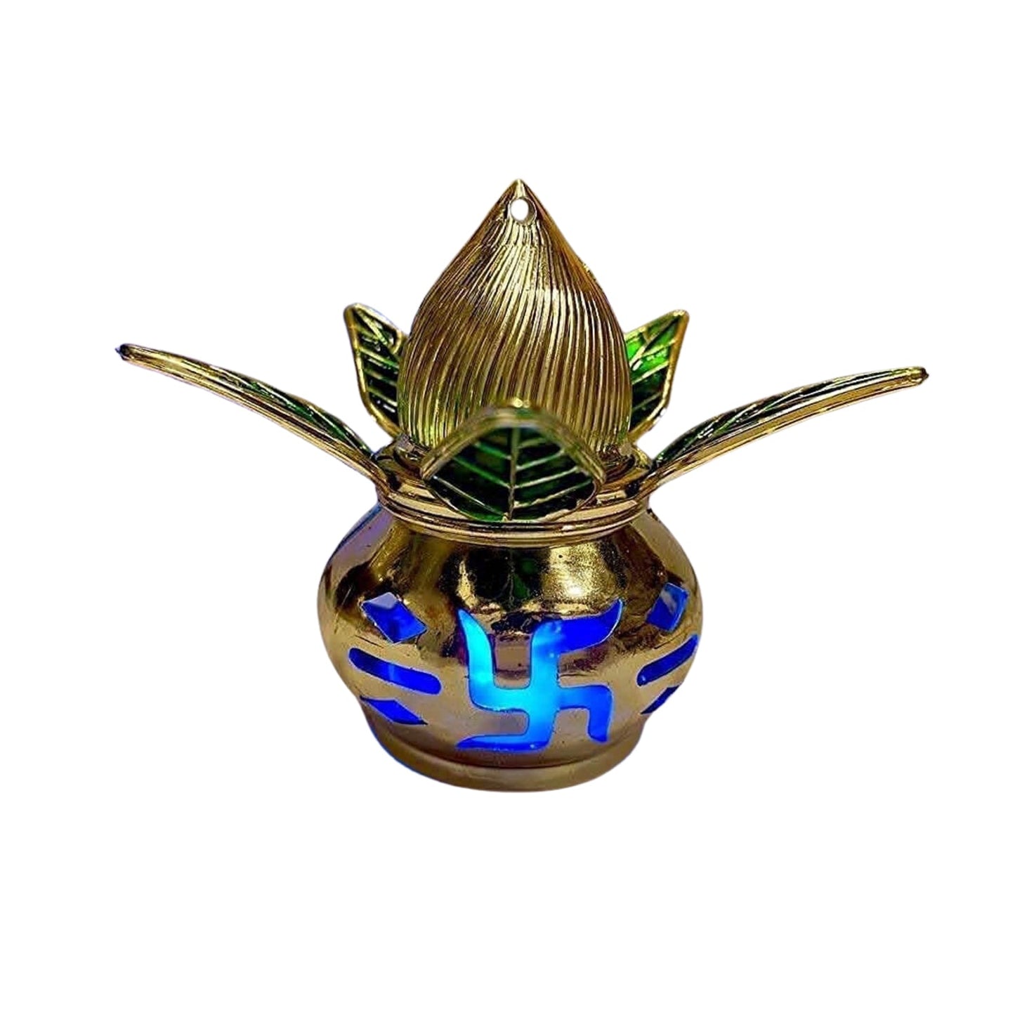 Gold Plated Eco-Friendly Kalash with LED Light