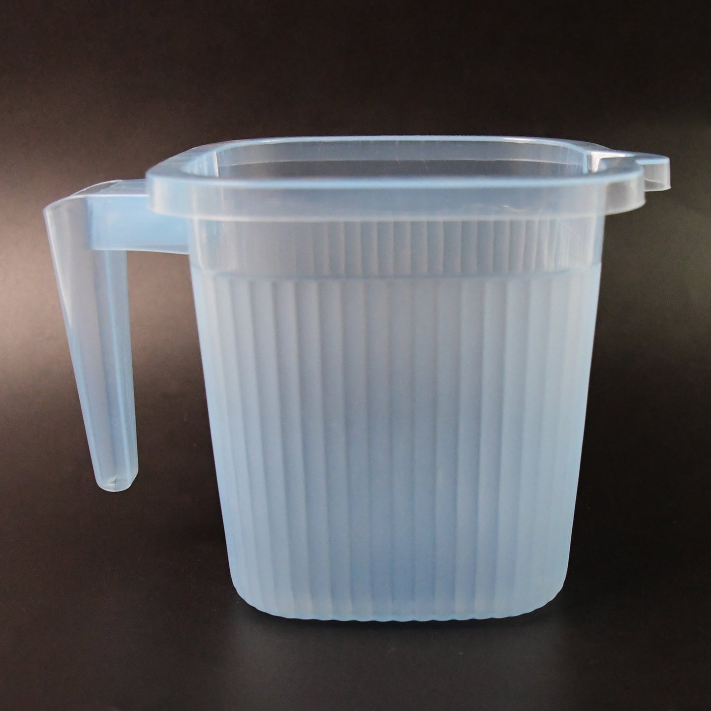 Plastic Square Transparent  Bath Water Mug (1 Pc / 1000 ML / Mix Color)