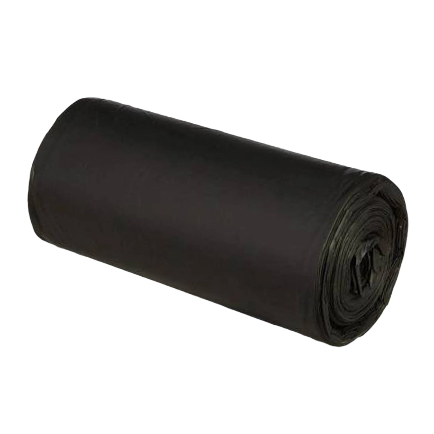 Large black garbage bags, size 30 x 50 cm, packed in rolls.