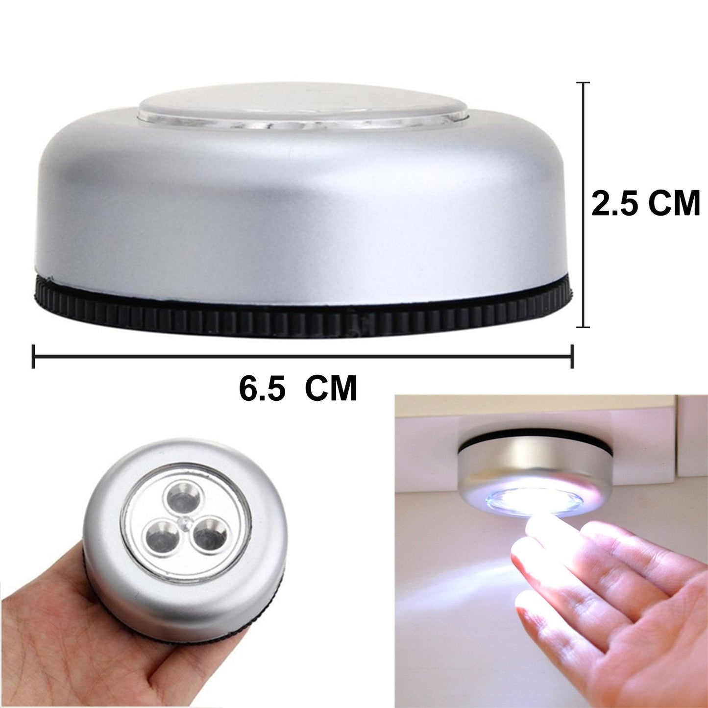 LED light, touch-activated, detailed view.