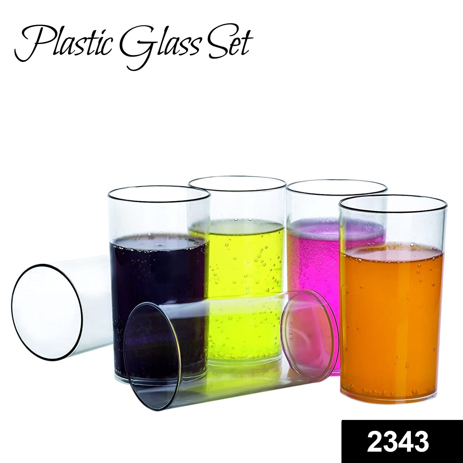 Stylish transparent glasses set