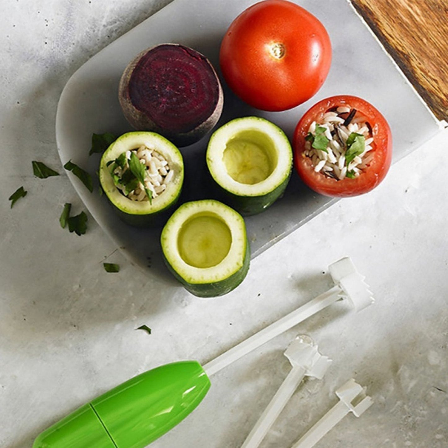 Veg Drill Vegetable Spiralizer Digging for Stuffed Vegetables