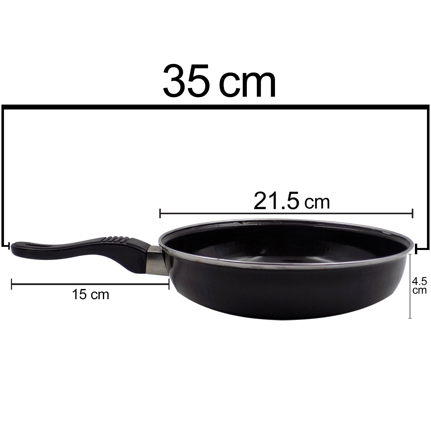 Durable nonstick fry pan with induction base, hard anodized