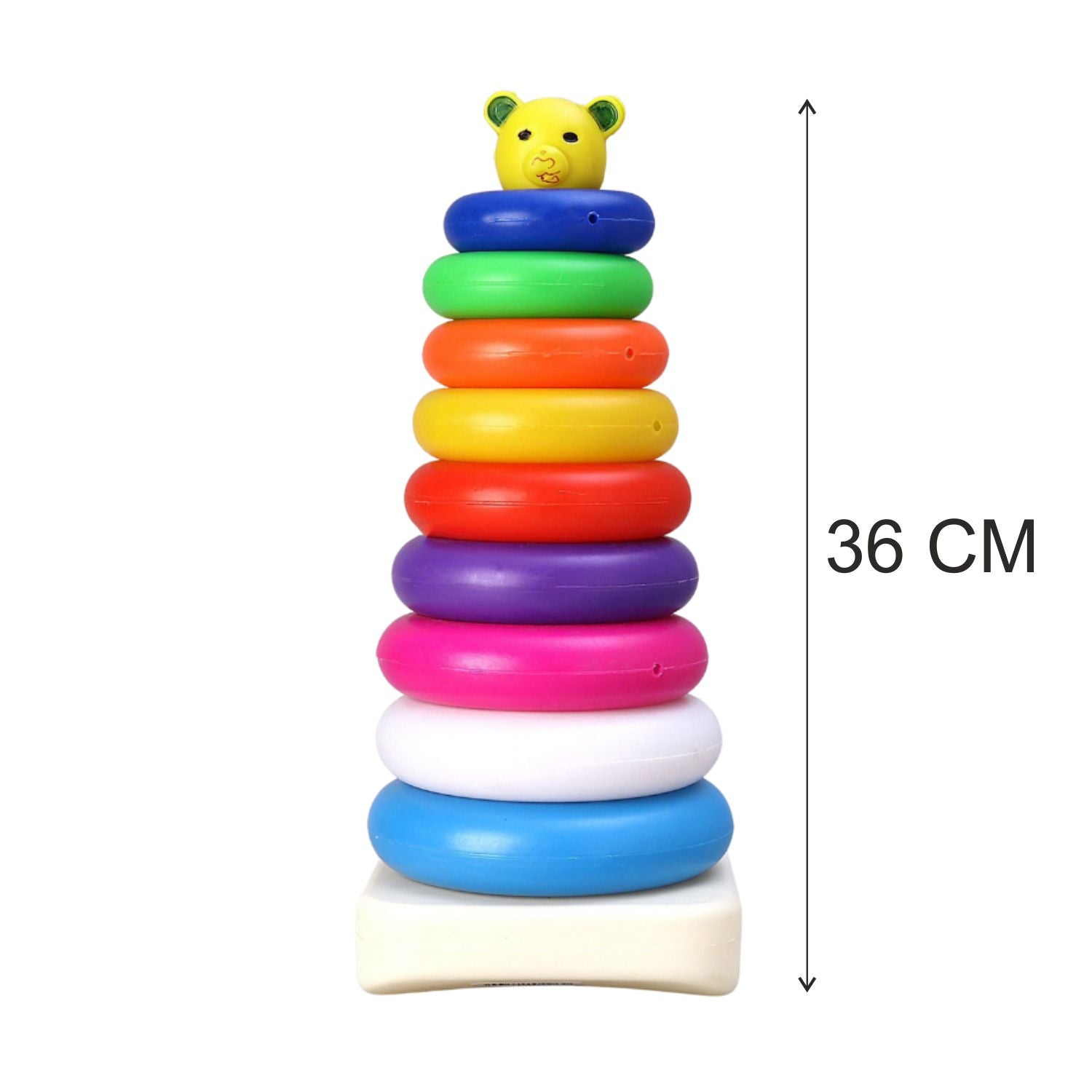 Jumbo set of 9 plastic teddy bear stacking rings