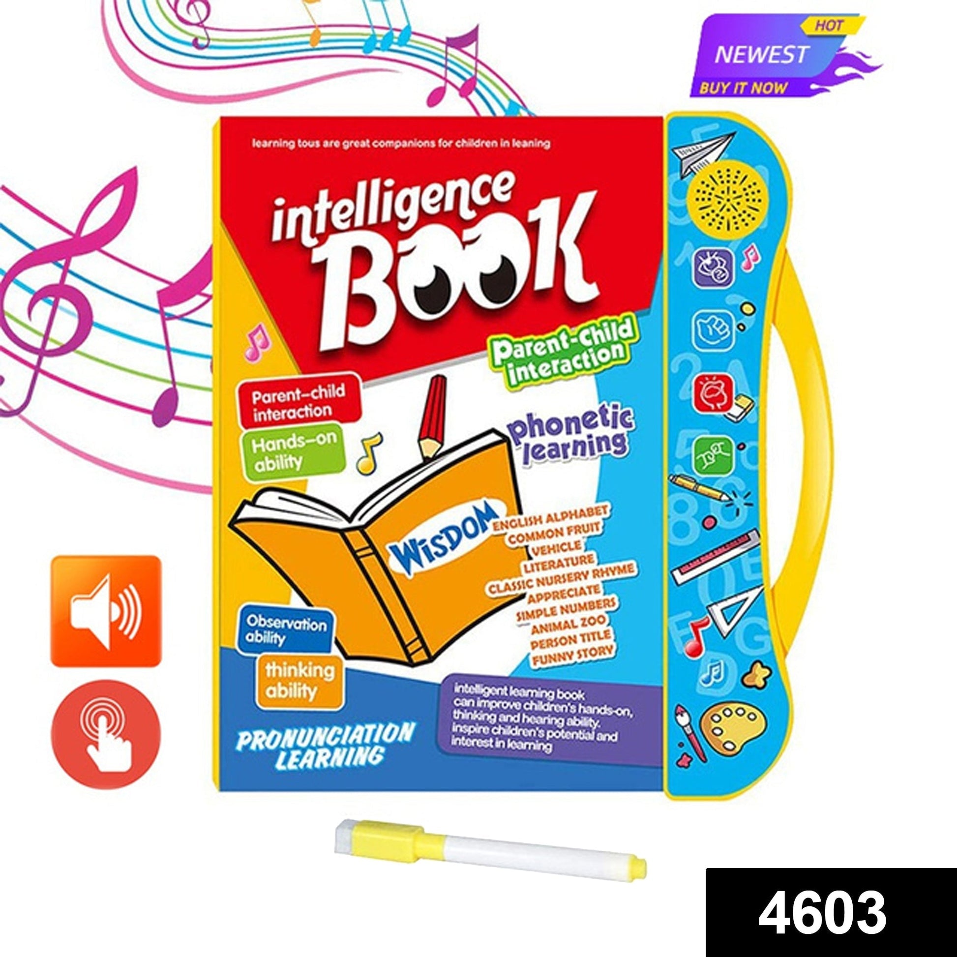 Kids' musical learning book, colorful and educational