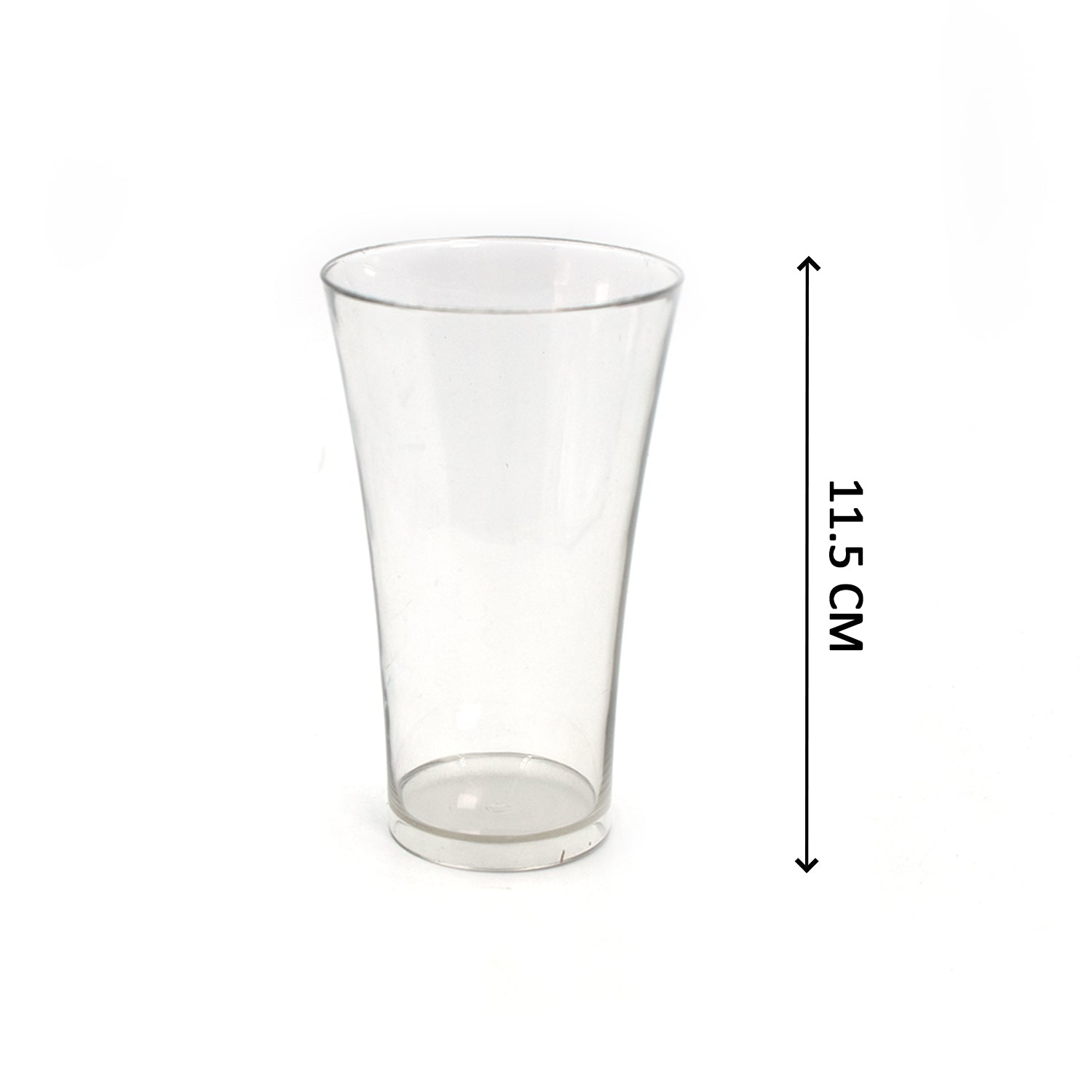 Set of 6 clear juice glasses