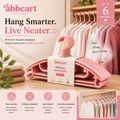 Abbcart Set of 6 Durable Plastic Cloth Hangers