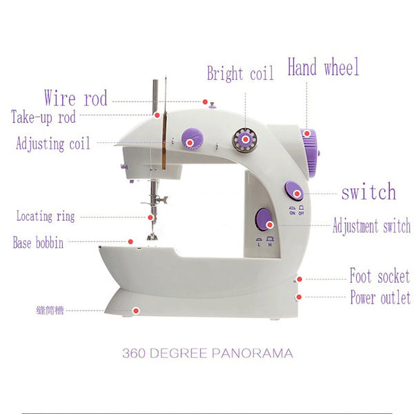 Portable hand sewing machine for home use