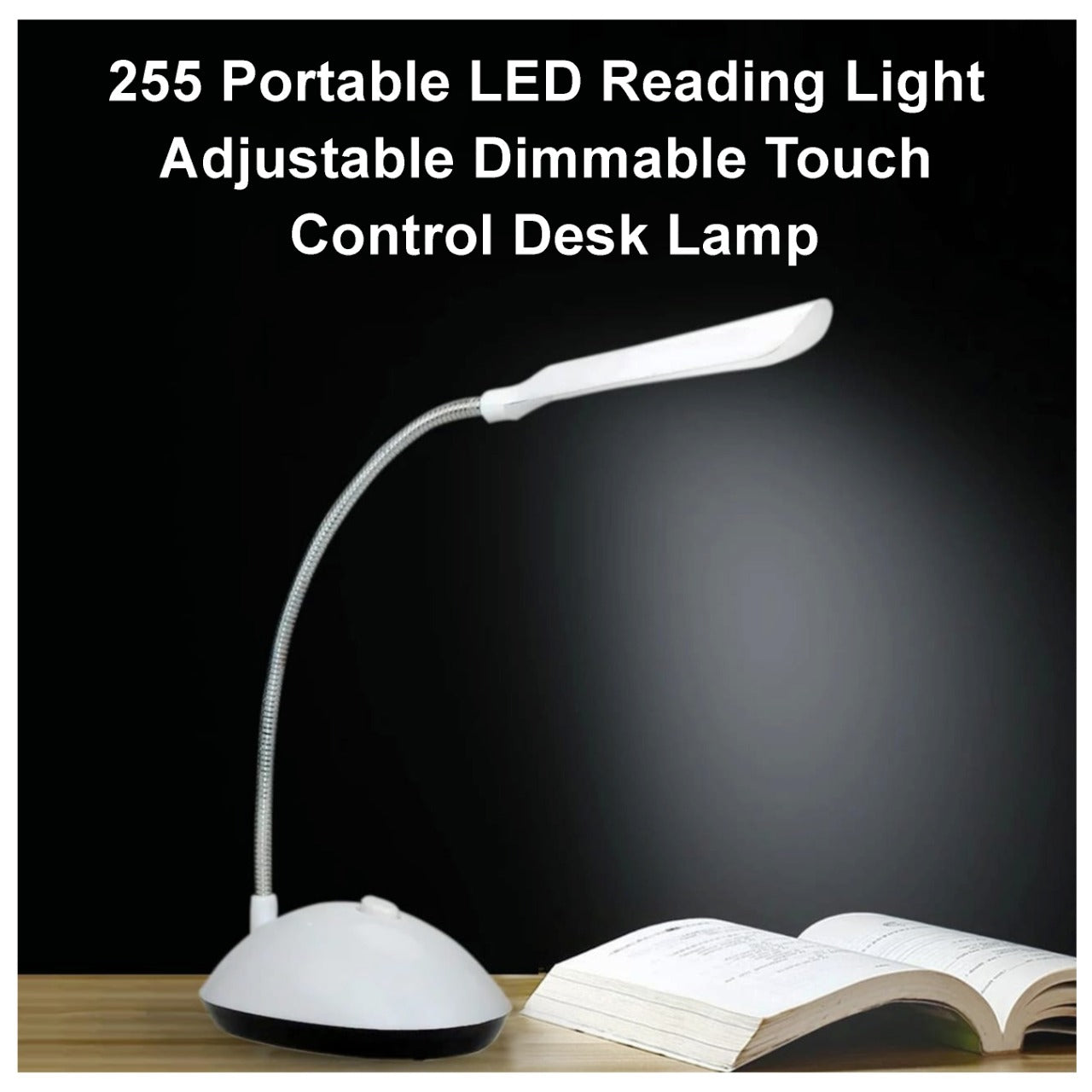 Portable desk lamp with touch control