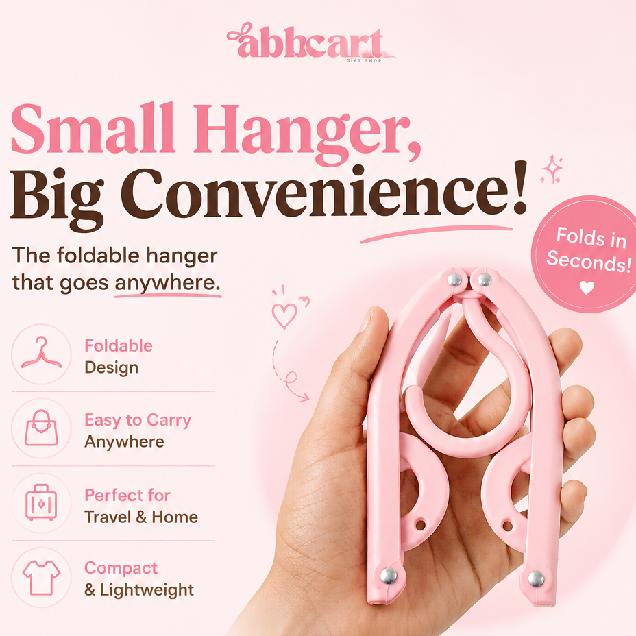 Travel Hangers, Portable Folding Clothes Hangers (1 Pc)