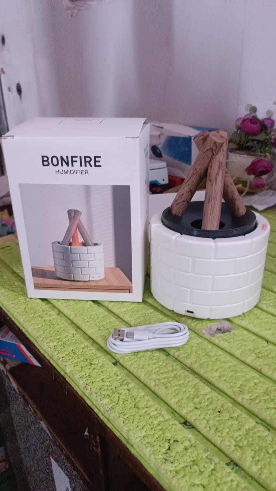 Bonfire Shaped Diffuser Essential Oil Diffuser Multi Function Flame Oil Diffuser (1 Pc)